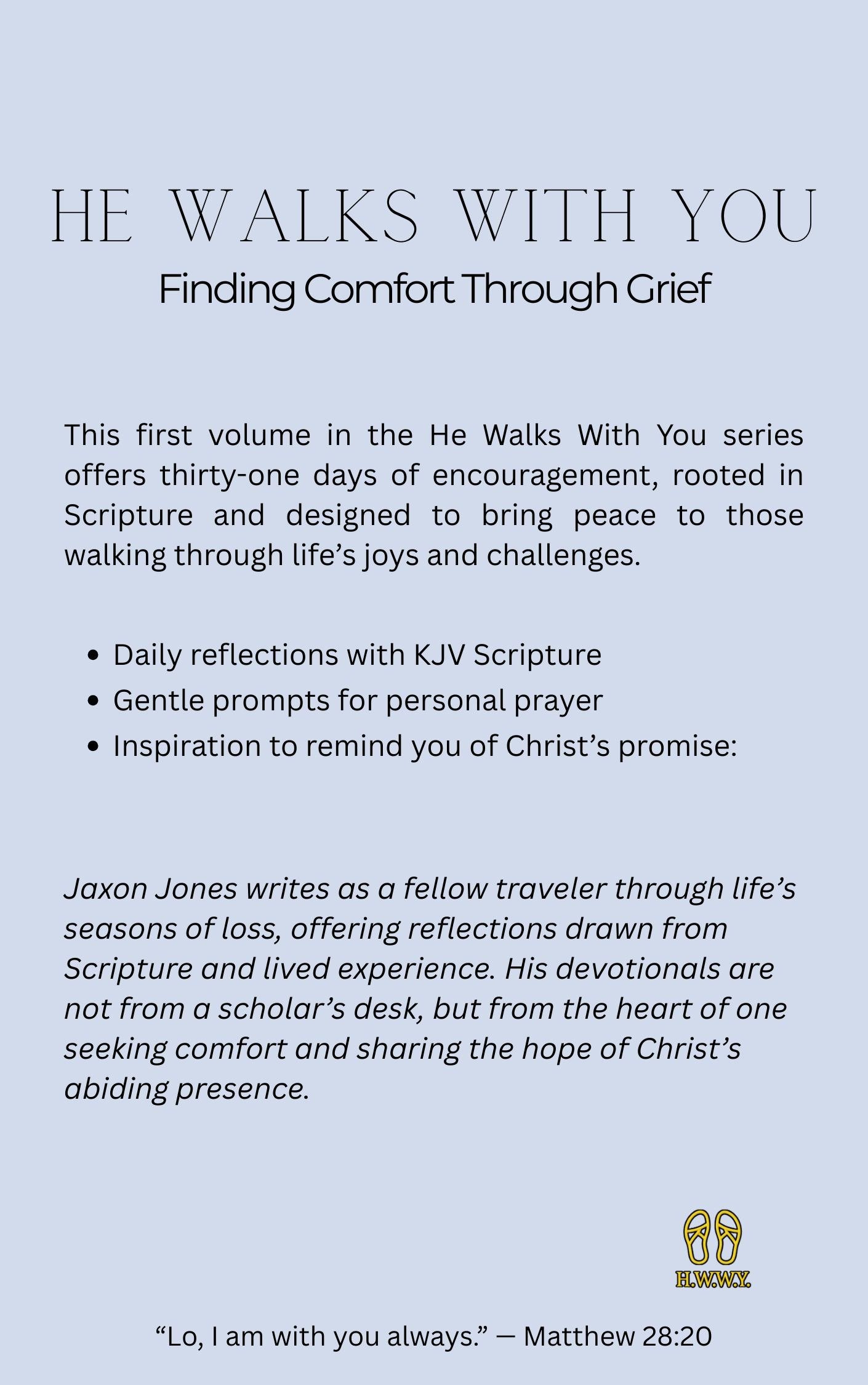 Christian product from H.W.W.Y. collection with inspirational faith design