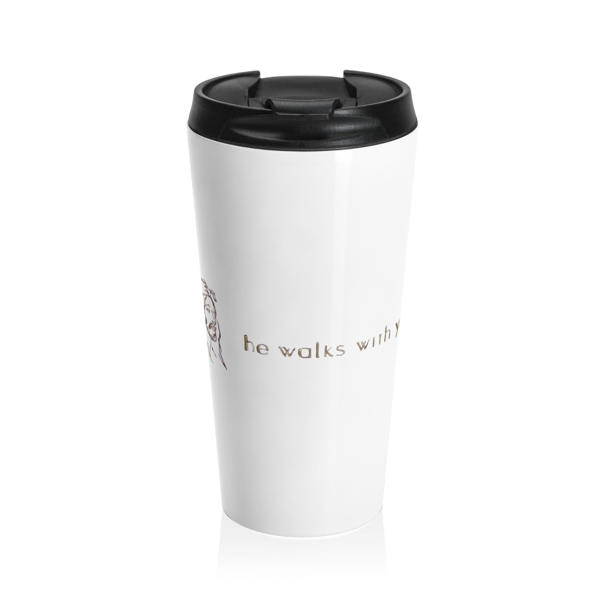 Christian faith-inspired H.W.W.Y. mug with sandals logo, perfect gift for believers