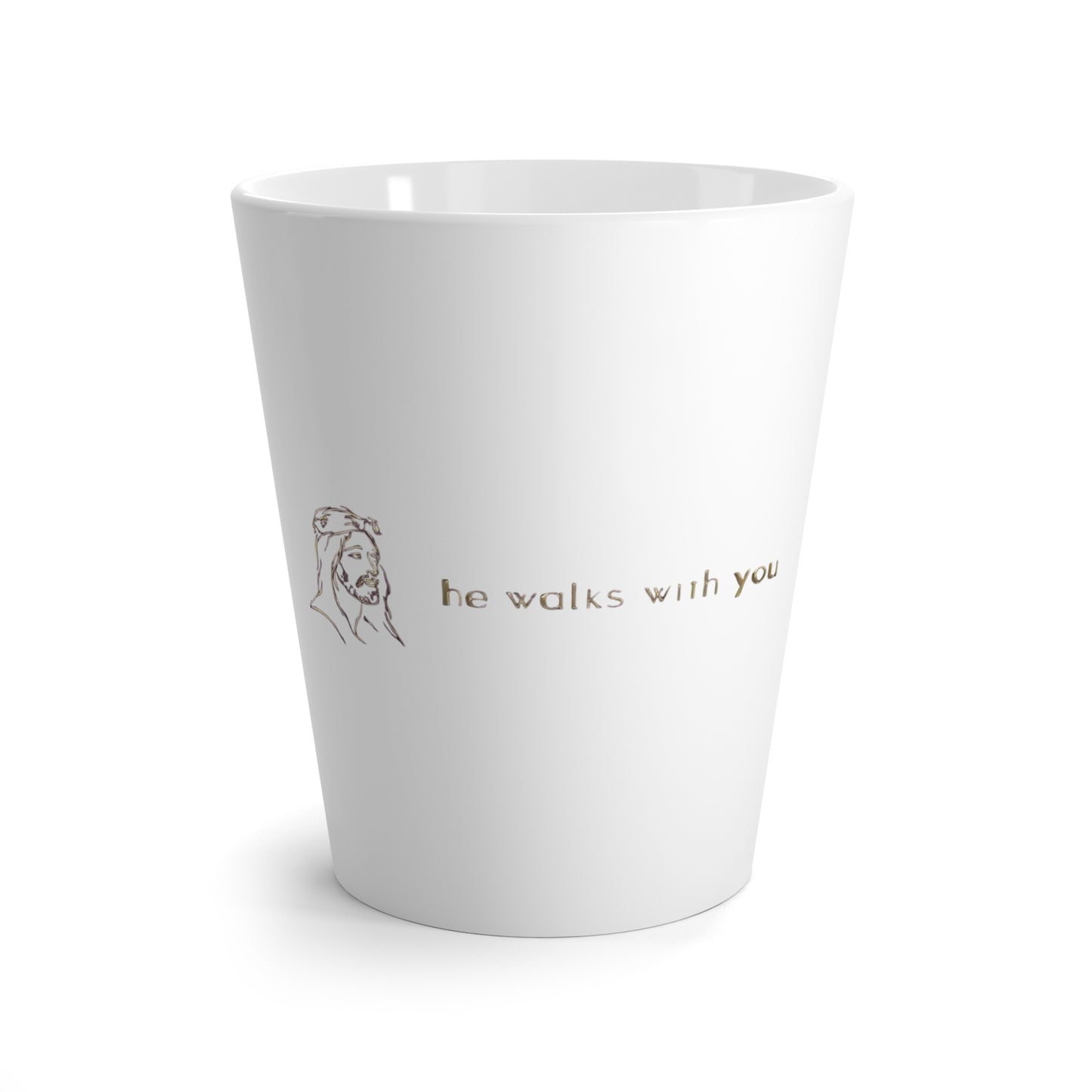 Christian faith-inspired H.W.W.Y. mug with sandals logo, perfect gift for believers