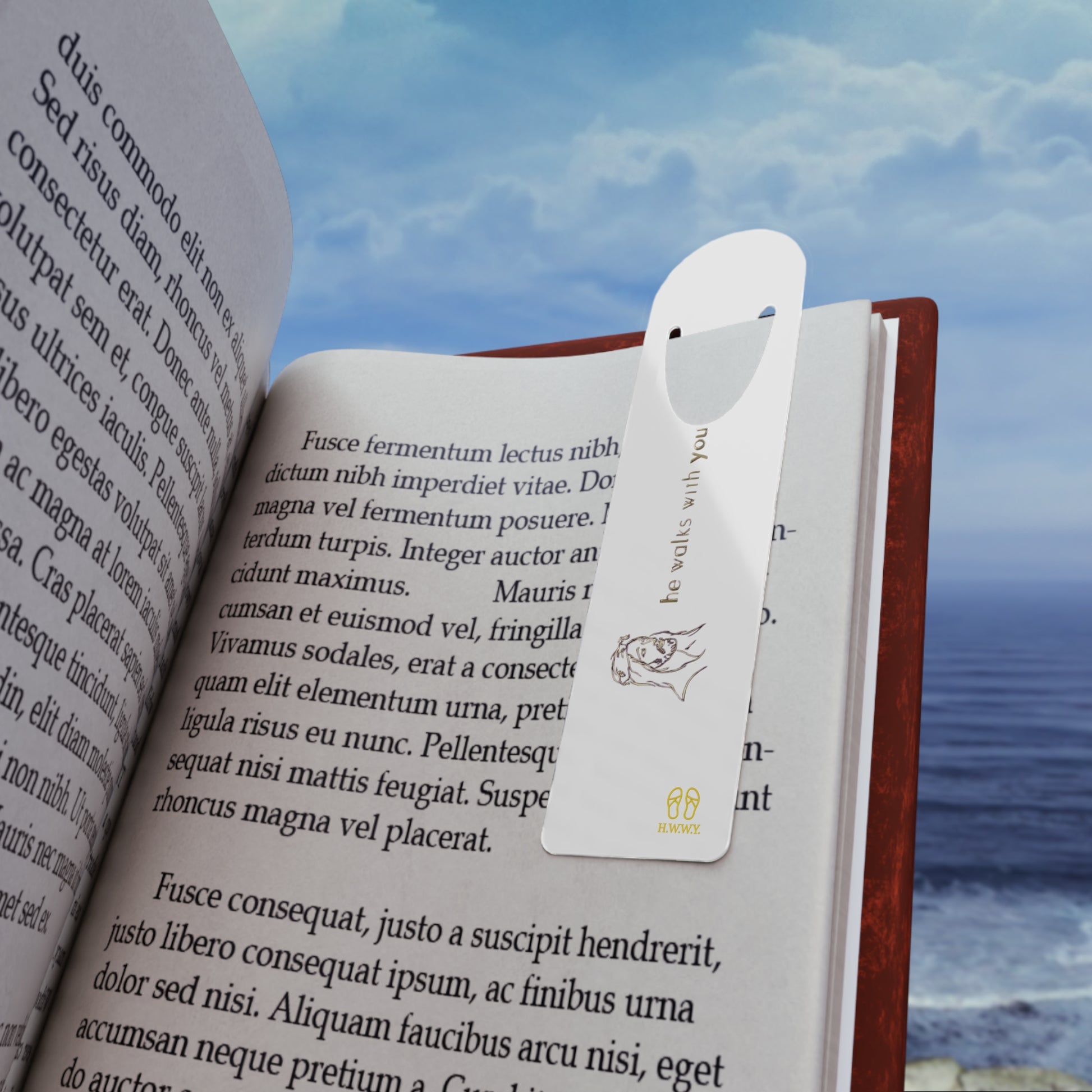 Elegant H.W.W.Y. metal bookmark with scripture design, thoughtful Christian gift for readers
