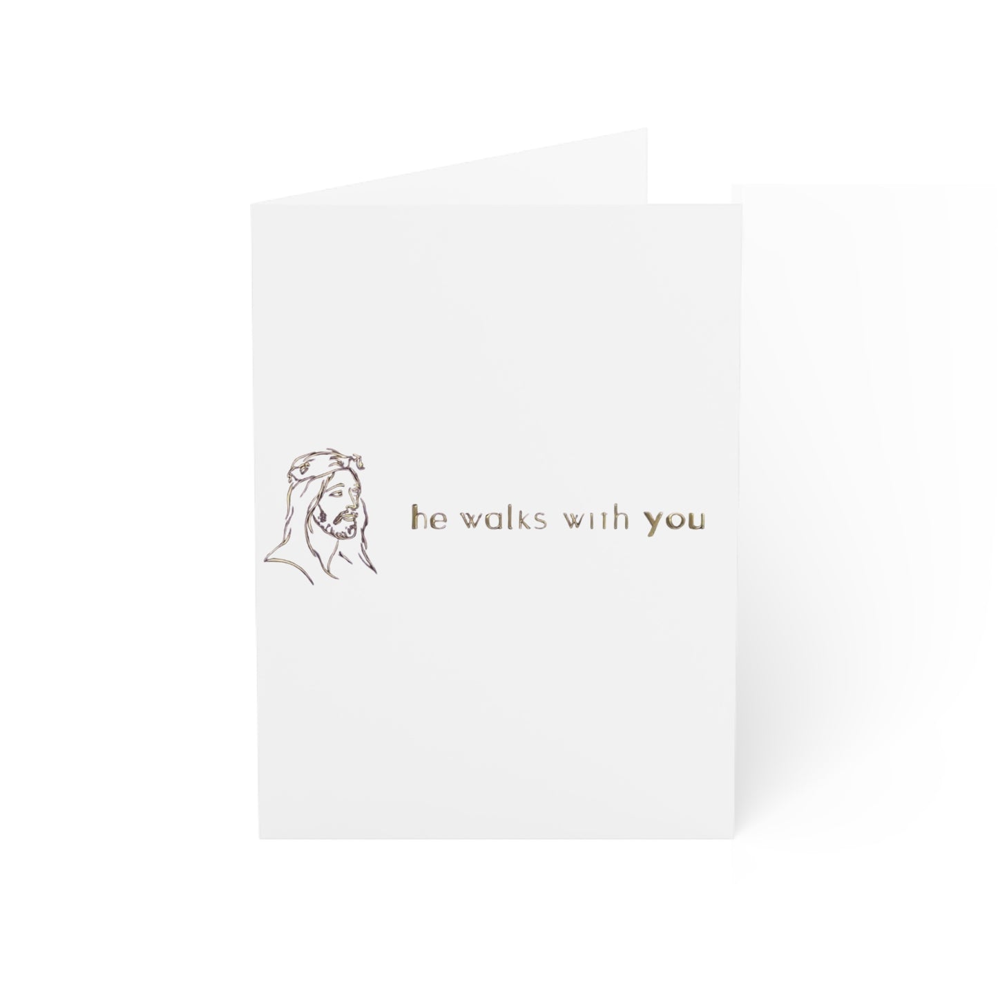 H.W.W.Y. Inspirational Greeting Cards, Spiritual Cards for Encouragement, Uplifting Notes for Friends and Family, He Walks With You, Purple Card Set(1, 10, 30, and 50pcs)