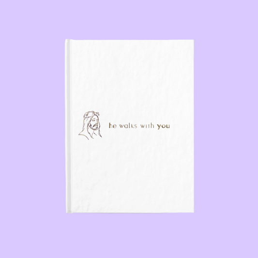 H.W.W.Y. Christian journal with inspirational scripture cover, faith-based notebook