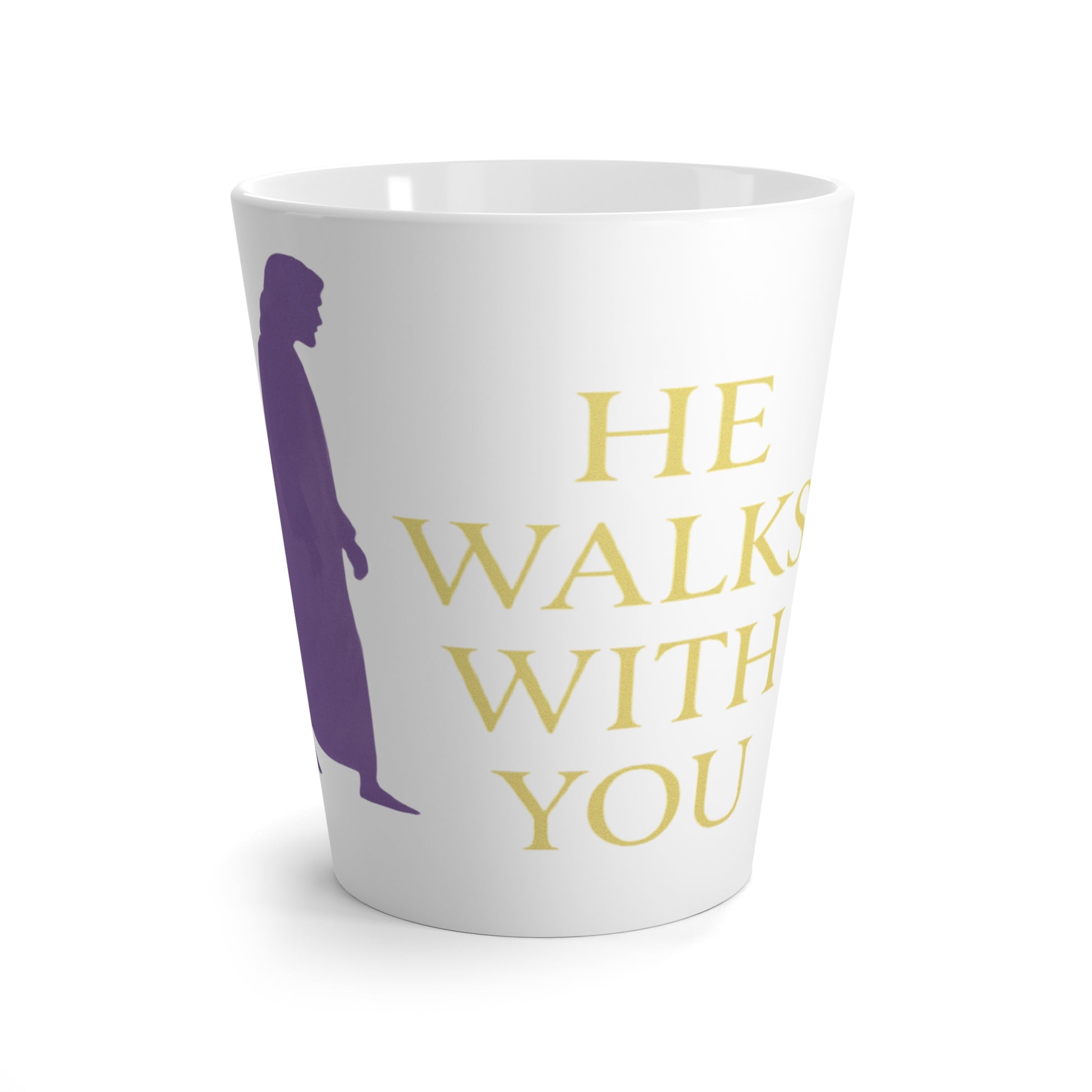 Christian faith-inspired H.W.W.Y. mug with sandals logo, perfect gift for believers